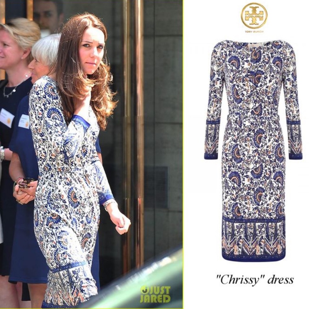 Tory Burch Chrissy Silk Princess Kate Dress